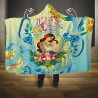 Hawaii Mother's Day Hooded Blanket I Love You Mom