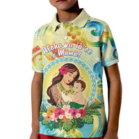 Personalised Hawaii Mother's Day Kid Polo Shirt I Love You Mom DT04 Kid Yellow - Polynesian Pride