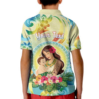 Personalised Hawaii Mother's Day Kid Polo Shirt I Love You Mom DT04 - Polynesian Pride