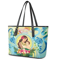 Hawaii Mother's Day Leather Tote Bag I Love You Mom DT04 - Polynesian Pride