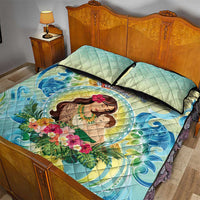 Hawaii Mother's Day Quilt Bed Set I Love You Mom