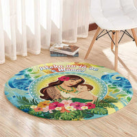 Hawaii Mother's Day Round Carpet I Love You Mom DT04 - Polynesian Pride