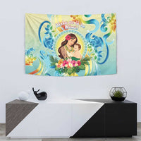 Hawaii Mother's Day Tapestry I Love You Mom