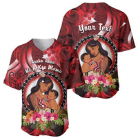 Personalised New Zealand Mother's Day Baseball Jersey I Love You Mom