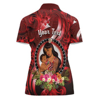 Personalised New Zealand Mother's Day Women Polo Shirt I Love You Mom