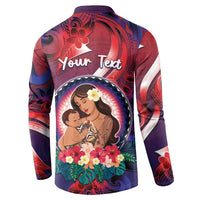 Personalised Samoa Mother's Day Button Sweatshirt I Love You Mom