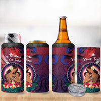 Personalised Samoa Mother's Day 4 in 1 Can Cooler Tumbler I Love You Mom DT04 - Polynesian Pride