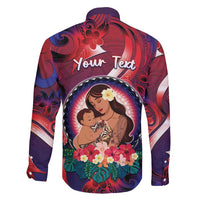 Personalised Samoa Mother's Day Family Matching Mermaid Dress and Hawaiian Shirt I Love You Mom