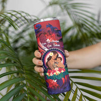 Personalised Samoa Mother's Day Skinny Tumbler I Love You Mom DT04 - Polynesian Pride