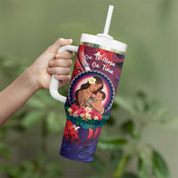 Personalised Samoa Mother's Day Tumbler With Handle I Love You Mom