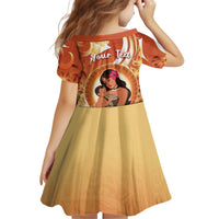 Personalised Tonga Mother's Day Kid Short Sleeve Dress I Love You Mom