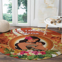 Tonga Mother's Day Round Carpet I Love You Mom
