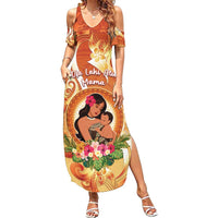 Personalised Tonga Mother's Day Summer Maxi Dress I Love You Mom