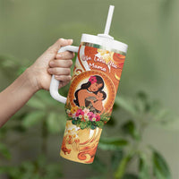 Personalised Tonga Mother's Day Tumbler With Handle I Love You Mom
