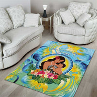 Fiji Mother's Day Area Rug I Love You Mom