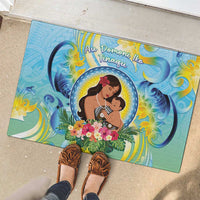 Fiji Mother's Day Rubber Doormat I Love You Mom