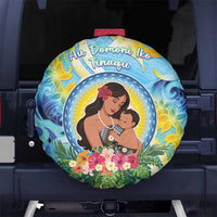 Fiji Mother's Day Spare Tire Cover I Love You Mom DT04 No hole Blue - Polynesian Pride
