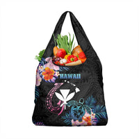 Hawaii Grocery Bag Kanaka Maoli With Fish Hook DT04 1-pack One Size Black - Polynesian Pride