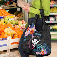 Hawaii Grocery Bag Kanaka Maoli With Fish Hook DT04 - Polynesian Pride