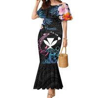 Personalised Hawaii Mermaid Dress Kanaka Maoli With Fish Hook