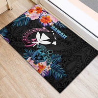Hawaii Rubber Doormat Kanaka Maoli With Fish Hook
