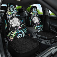 New Zealand Kiwi Bird Car Seat Cover Silver Fern Koru Paua Shell