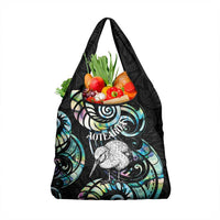 New Zealand Kiwi Bird Grocery Bag Silver Fern Koru Paua Shell