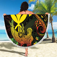 Hawaii Beach Blanket Kanaka Maoli With Hammerhead Shark