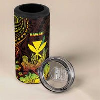 Personalised Hawaii 4 in 1 Can Cooler Tumbler Kanaka Maoli With Hammerhead Shark