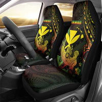 Hawaii Car Seat Cover Kanaka Maoli With Hammerhead Shark