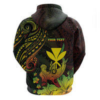 Personalised Hawaii Hoodie Kanaka Maoli With Hammerhead Shark