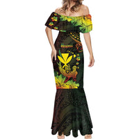 Personalised Hawaii Mermaid Dress Kanaka Maoli With Hammerhead Shark