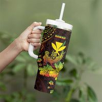Personalised Hawaii Tumbler With Handle Kanaka Maoli With Hammerhead Shark