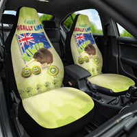 New Zealand Kiwi Car Seat Cover I Just Really Like Kiwis DT04 One Size Green - Polynesian Pride