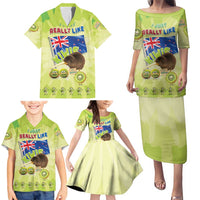 New Zealand Kiwi Family Matching Puletasi and Hawaiian Shirt I Just Really Like Kiwis