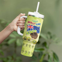New Zealand Kiwi Tumbler With Handle I Just Really Like Kiwis DT04 - Polynesian Pride