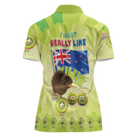 New Zealand Kiwi Women Polo Shirt I Just Really Like Kiwis