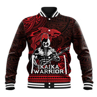 Hawaii Ikaika Warrior Baseball Jacket Hawaiian Tribal Tattoo