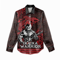 Hawaii Ikaika Warrior Women Casual Shirt Hawaiian Tribal Tattoo