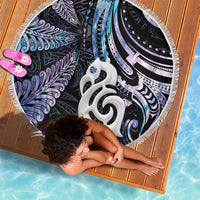 New Zealand Aotearoa Beach Blanket Maori Hei Manaia Purple Paua Shell