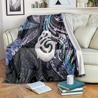 New Zealand Aotearoa Blanket Maori Hei Manaia Purple Paua Shell
