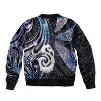 New Zealand Aotearoa Bomber Jacket Maori Hei Manaia Purple Paua Shell DT04 - Polynesian Pride