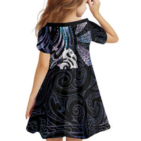 New Zealand Aotearoa Family Matching Mermaid Dress and Hawaiian Shirt Maori Hei Manaia Purple Paua Shell DT04 - Polynesian Pride