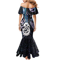 New Zealand Aotearoa Mermaid Dress Maori Hei Manaia Purple Paua Shell