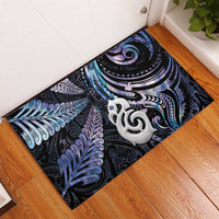 New Zealand Aotearoa Rubber Doormat Maori Hei Manaia Purple Paua Shell DT04 - Polynesian Pride
