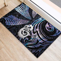 New Zealand Aotearoa Rubber Doormat Maori Hei Manaia Purple Paua Shell DT04 - Polynesian Pride