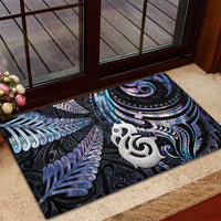 New Zealand Aotearoa Rubber Doormat Maori Hei Manaia Purple Paua Shell DT04 - Polynesian Pride