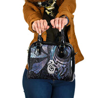 New Zealand Aotearoa Shoulder Handbag Maori Hei Manaia Purple Paua Shell DT04 One Size Purple - Polynesian Pride