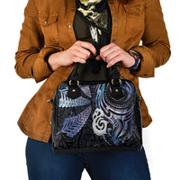 New Zealand Aotearoa Shoulder Handbag Maori Hei Manaia Purple Paua Shell DT04 - Polynesian Pride
