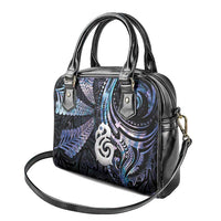 New Zealand Aotearoa Shoulder Handbag Maori Hei Manaia Purple Paua Shell DT04 - Polynesian Pride